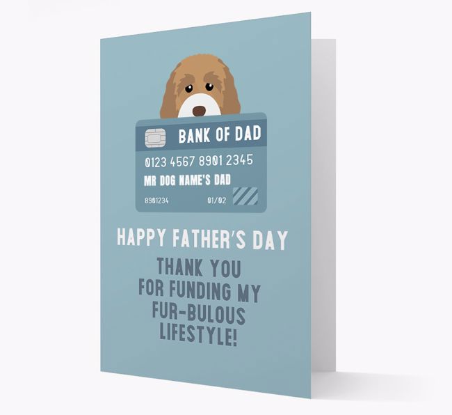 Personalized 'Bank of Dad' Card with {breedFullName} Icon